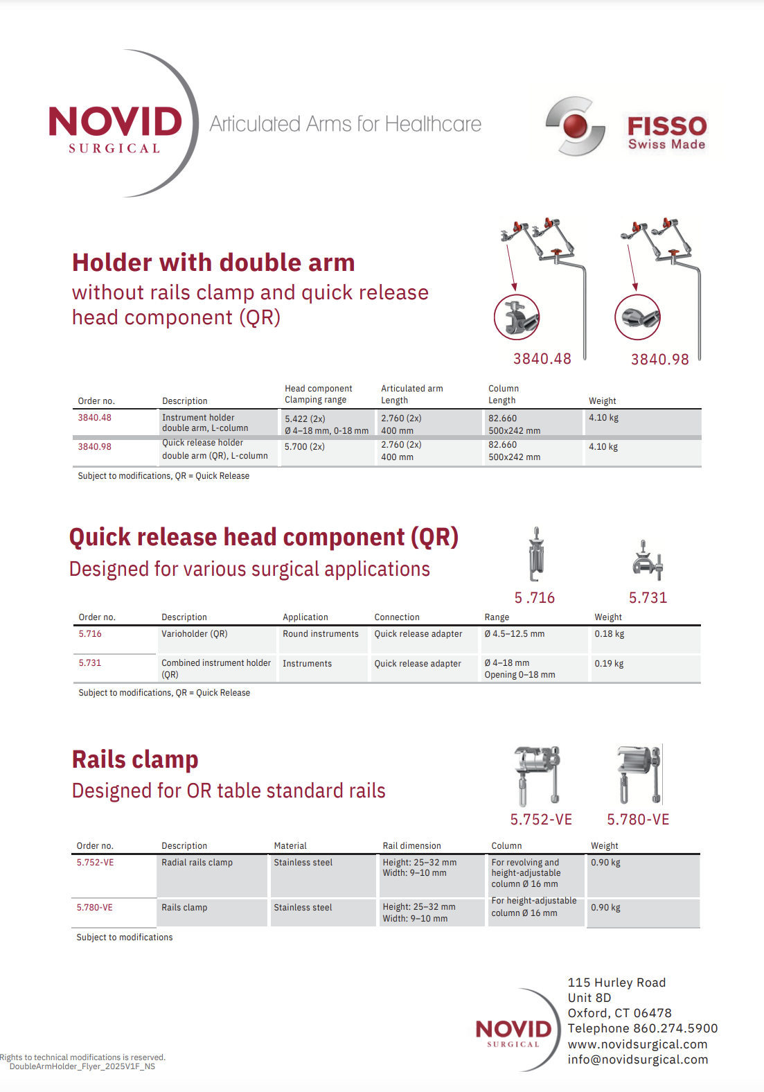 Double Arm Holder NS