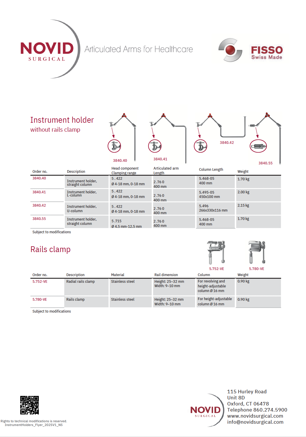 Instrument Holders NS